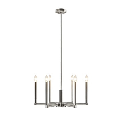 6-Light Contemporary Classic Candelabra Styled Chandelier - okeli lights