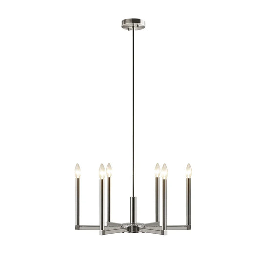 6-Light Contemporary Classic Candelabra Styled Chandelier - okeli lights