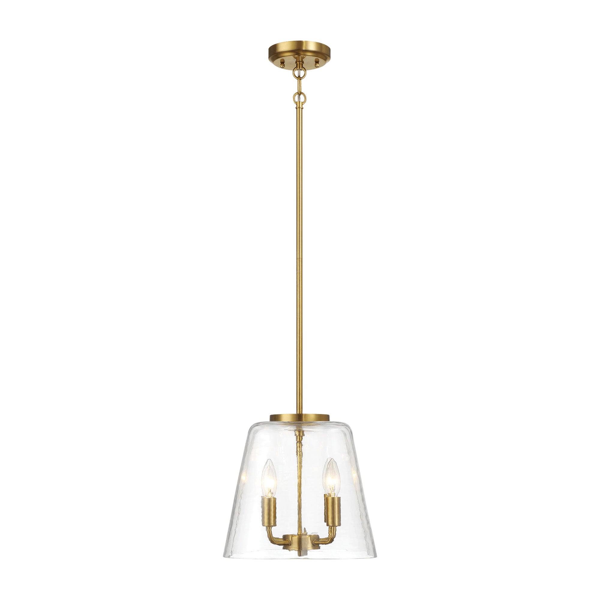 Candle Lights Pendant With Clear Glass Satin Brass 4-light - okeli lights