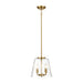 Candle Lights Pendant With Clear Glass Satin Brass 4-light - okeli lights