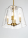 Candle Lights Pendant With Clear Glass Satin Brass 4-light - okeli lights