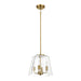 Candle Lights Pendant With Clear Glass Satin Brass 4-light - okeli lights