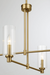 Pendant Chandelier With Clear Ribbed Glass Satin Brass Four Lights - okeli lights