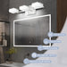 Modern chrome vanity light with crystal bubble glass