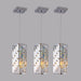 Modern Classic Crystal Pendant Light 3Pack Adjustable Hanging Ceiling Lamp with Crystal Prism Design - okeli lights
