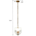Pendant Lamp Coarse Gold Clear Glass Chic Interior Lighting - okeli lights