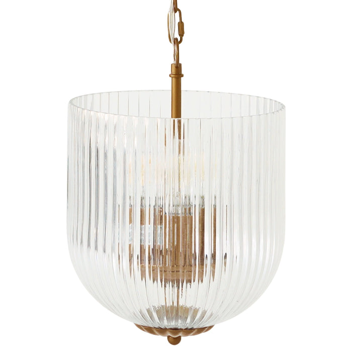 Pendant Lamp Coarse Gold Clear Glass Chic Interior Lighting - okeli lights