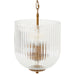 Pendant Lamp Coarse Gold Clear Glass Chic Interior Lighting - okeli lights