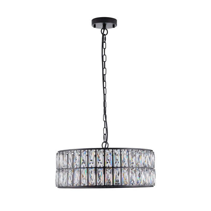 Modern Crystal Drum Chandelier Fixture with Metal Frame Large Contemporary Luxury Ceiling Lighting