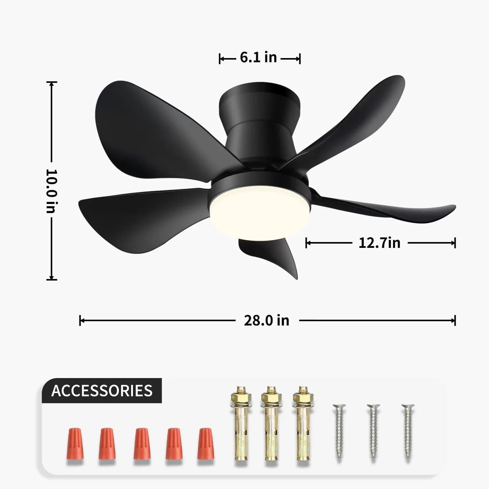 OKELI Smart Ceiling Fan with Lights App Controlled2.4GHz Wi-Fi LED - okeli lights