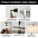 3-Light Bathroom Light Fixtures Crystal Brushed Nickel Over Mirror LED Vanity Lights Dimmable Wall Lamp - okeli lights