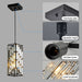 Modern Classic Crystal Pendant Light 3Pack Adjustable Hanging Ceiling Lamp with Crystal Prism Design - okeli lights