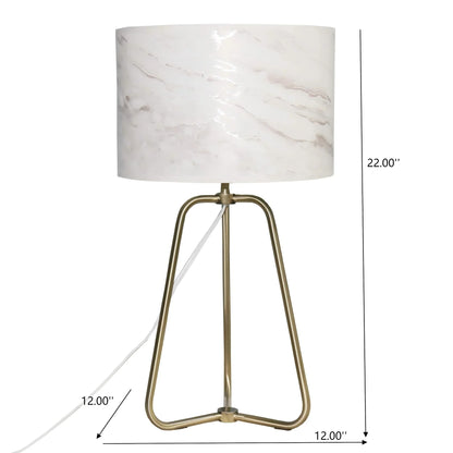 Table Lamp Marble Lampshade Bronze Metal Base Modern Stylish Classic Desk Lamp - okeli lights