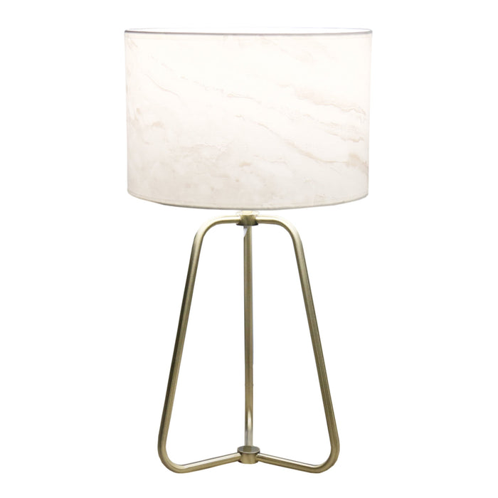 Table Lamp Marble Lampshade Bronze Metal Base Modern Stylish Classic Desk Lamp