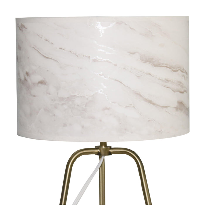 Table Lamp Marble Lampshade Bronze Metal Base Modern Stylish Classic Desk Lamp