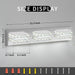 OKELI 3-Light Bathroom Vanity Light Crystal Dimmable LED Modern Fixtures Chrome Vanity Lights - okeli lights