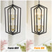 8-Light Lantern Tired Farmhouse Ceiling Hanging Light Black Chandelier Metal Pendant Light Fixtures - okeli lights