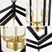 8-Light Lantern Tired Farmhouse Ceiling Hanging Light Black Chandelier Metal Pendant Light Fixtures - okeli lights