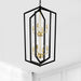 8-Light Lantern Tired Farmhouse Ceiling Hanging Light Black Chandelier Metal Pendant Light Fixtures - okeli lights