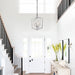 4-Light Farmhouse Chandeliers Matte Black and Sliver Matte Black Vintage Cage Light Fixture Adjustable Height Chandeliers - okeli lights