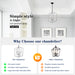 4-Light Farmhouse Chandeliers Matte Black and Sliver Matte Black Vintage Cage Light Fixture Adjustable Height Chandeliers - okeli lights