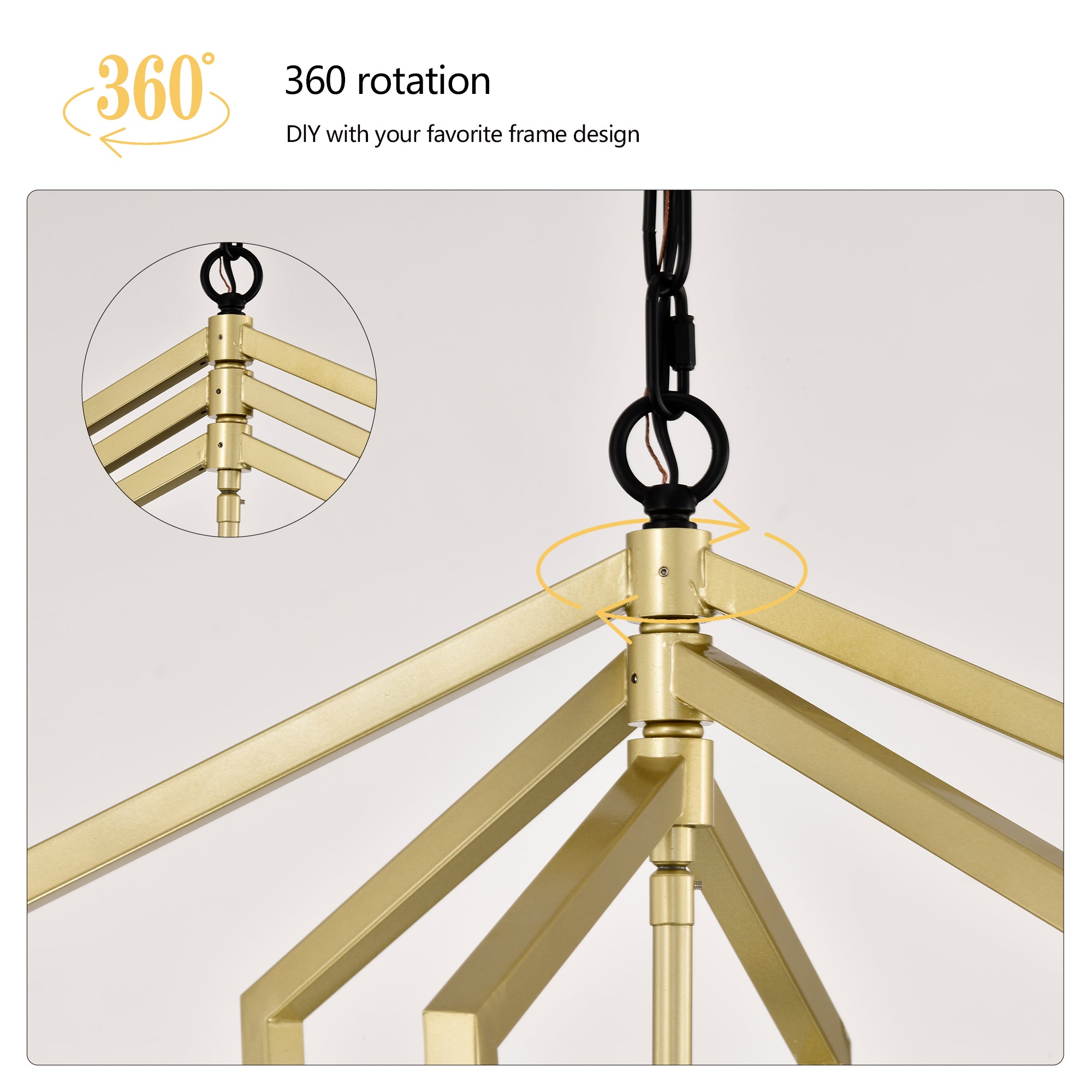 4-Light Farmhouse Kitchen Chandeliers Vintage Cage Light Fixture Adjustable Height Chandeliers GOLD MATTE BLACK - okeli lights