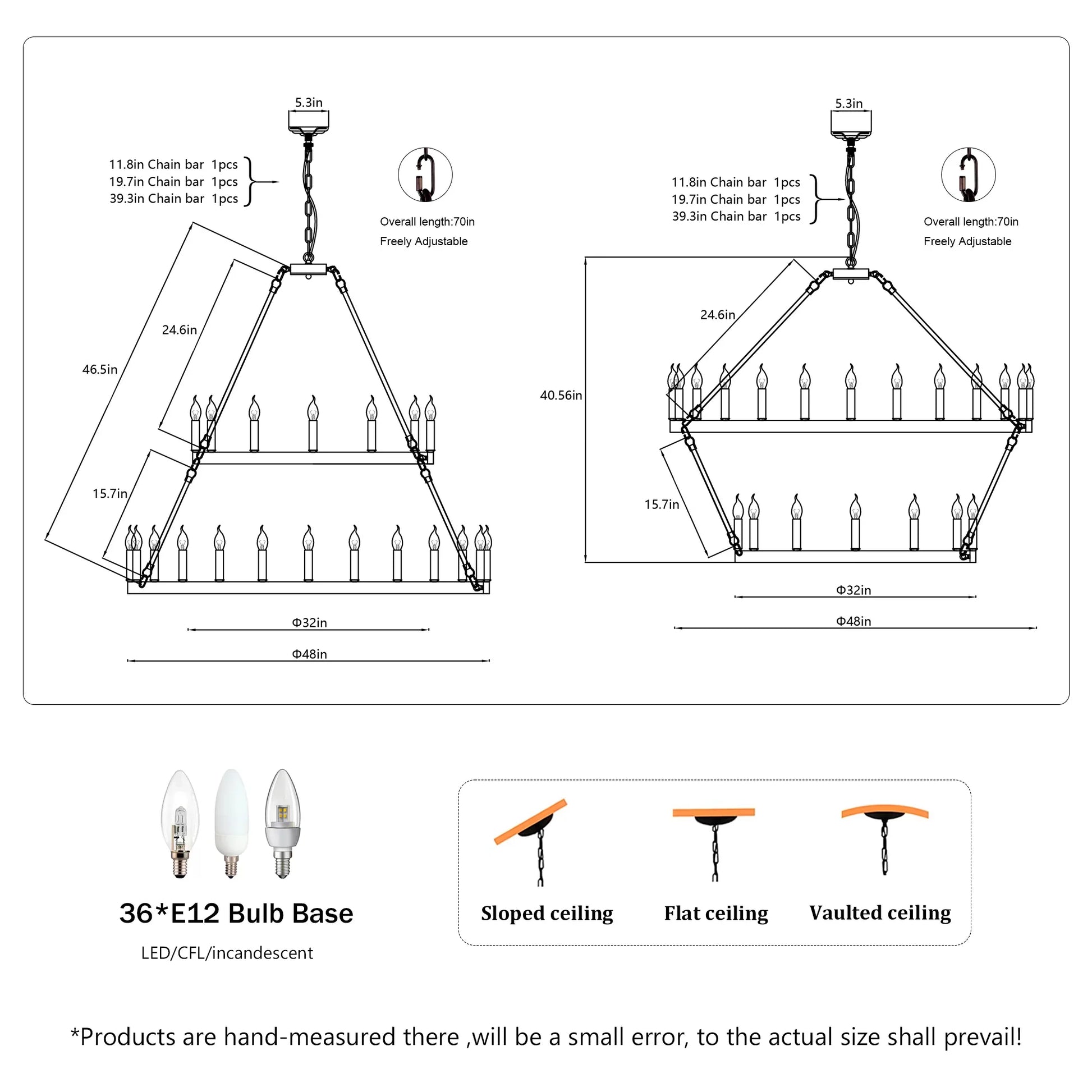 Farmhouse Wagon Wheel Chandelier 36-Light Adjustable Height Black Metal for High Ceiling Living Dining Room - okeli lights
