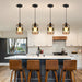 Farmhouse Pendant Light Kitchen Island Dining Room Fixture with Clear Glass Shade - okeli lights