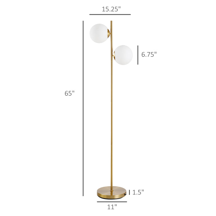 Floor Lamp Glass Light Shade Modern Classic Portable Decorative Lighting White