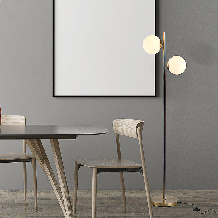 Floor Lamp Glass Light Shade Modern Classic Portable Decorative Lighting White