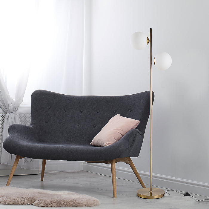 Floor Lamp Glass Light Shade Modern Classic Portable Decorative Lighting White