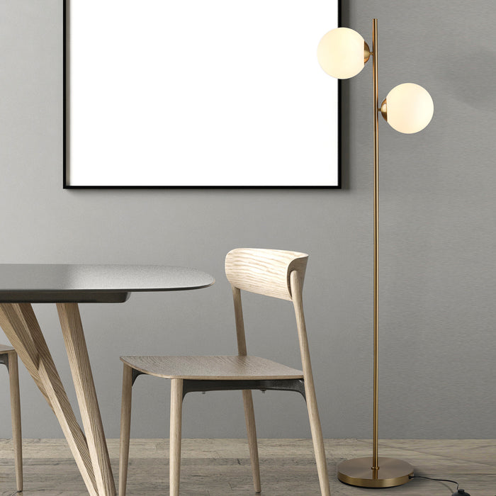 Floor Lamp Glass Light Shade Modern Classic Portable Decorative Lighting White