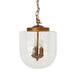 Globe Pendant Lamp Coarse Gold and Clear Glass - okeli lights