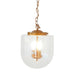 Globe Pendant Lamp Coarse Gold and Clear Glass - okeli lights