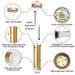 OKELI Gold LED Pendant Lights,Modern Mini Kitchen Island Lights Adjustable Focus 1 Pack - okeli lights