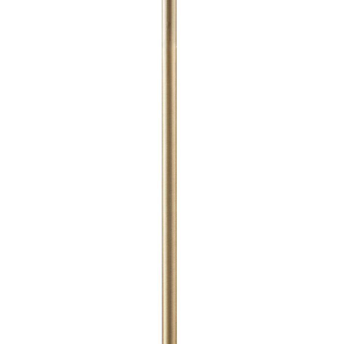 Gold Angular Arched Metal Floor Lamp Linen Drum-Shaped Shade