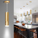OKELI Gold LED Pendant Lights,Modern Mini Kitchen Island Lights Adjustable Focus 1 Pack - okeli lights