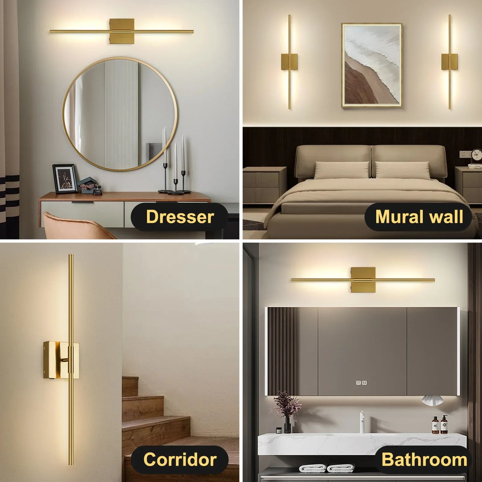 LED Rechargeable Sconces 2-Pack Battery Operated with Remote Control 350°Rotate - okeli lights