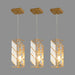 Modern Classic Crystal Pendant Light 3Pack Adjustable Hanging Ceiling Lamp with Crystal Prism Design - okeli lights