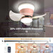 OKELI Modern Small Ceiling Fan with Light APP Control Ceiling Fan Pink - okeli lights