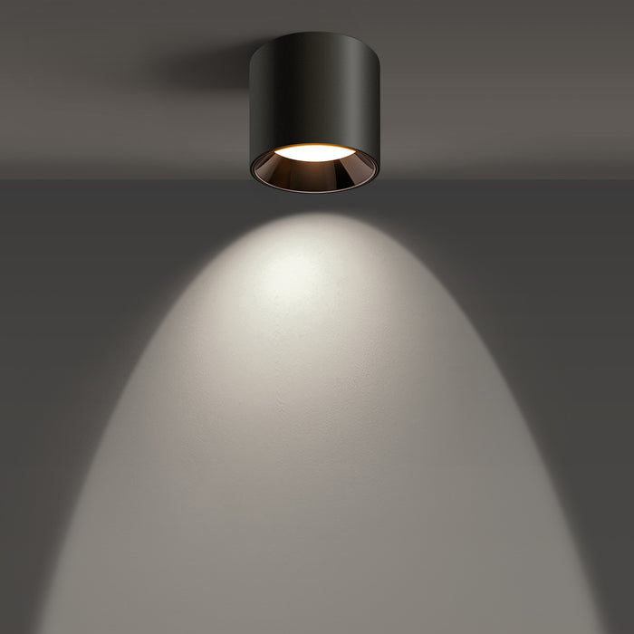 OKELI Flush Mount Modern LED Matte Black Cylinder Down Ceiling Light Fixtures 1-3-Pack