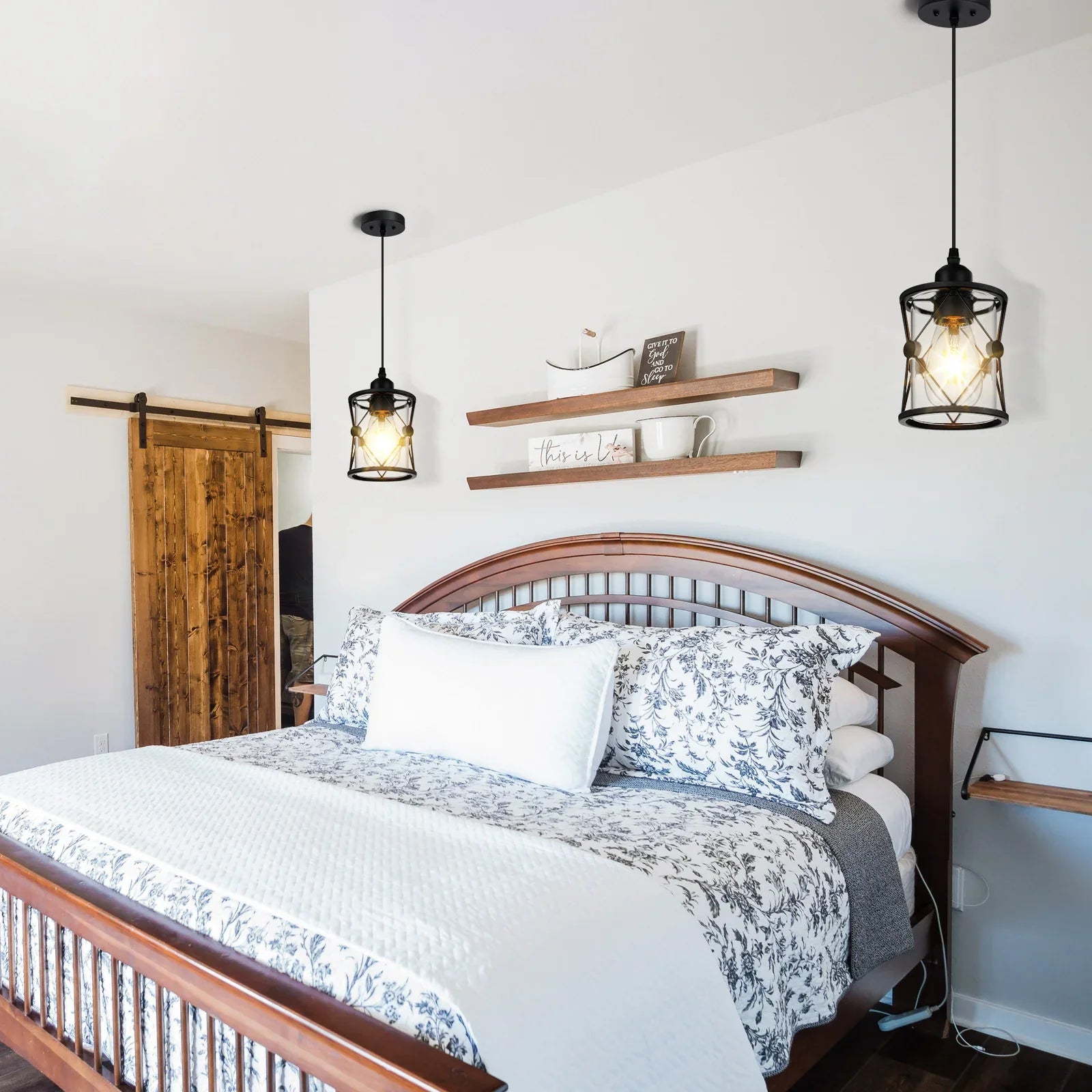 Island Light for Kitchen Dining Room Fixture with Clear Glass Shade Farmhouse Pendant Light - okeli lights