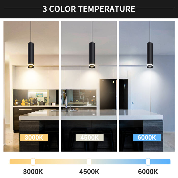 LED Fixtures 3 Color Pendant Light for Kitchen Island, Dining Room Lighting - okeli lights