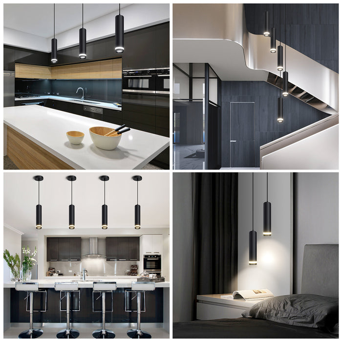 LED Fixtures 3 Color Pendant Light for Kitchen Island, Dining Room Lighting - okeli lights