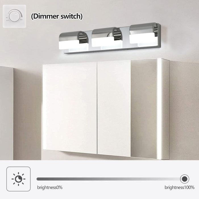 Bathroom Vanity Lighting 3-4-Light LED Over Mirror Bath Wall Lighting