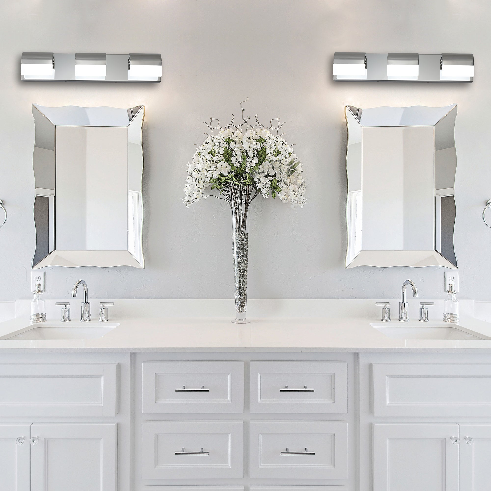 Bathroom Vanity Lighting 3-4-5-6-Light LED Over Mirror Bath Wall Lighting - okeli lights