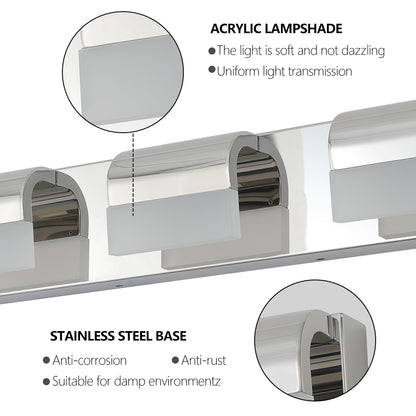 Bathroom Vanity Lighting 3-4-5-6-Light LED Over Mirror Bath Wall Lighting - okeli lights