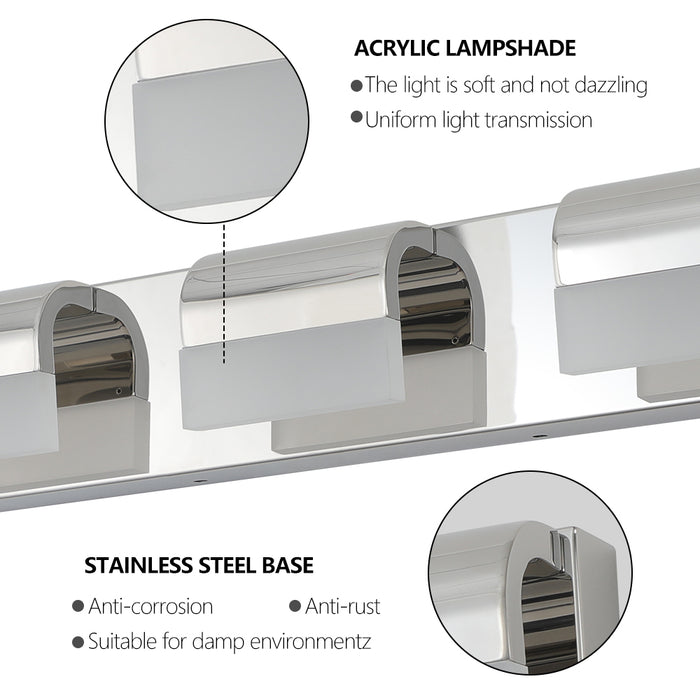 Bathroom Vanity Lighting 3-4-Light LED Over Mirror Bath Wall Lighting