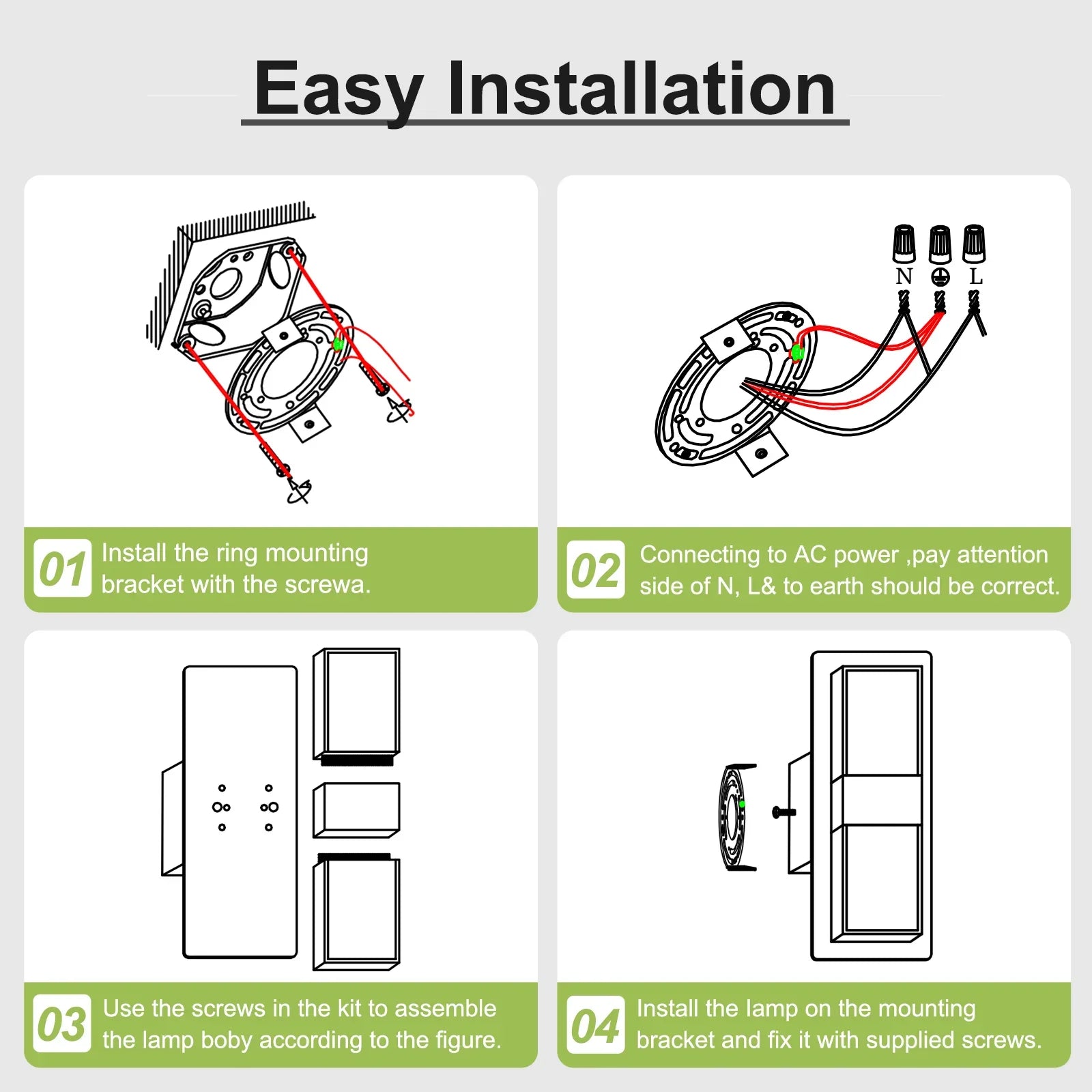 LED Wall Mounted Light Modern Indoor Dimmable Wall Light Fixture 2-pack - okeli lights