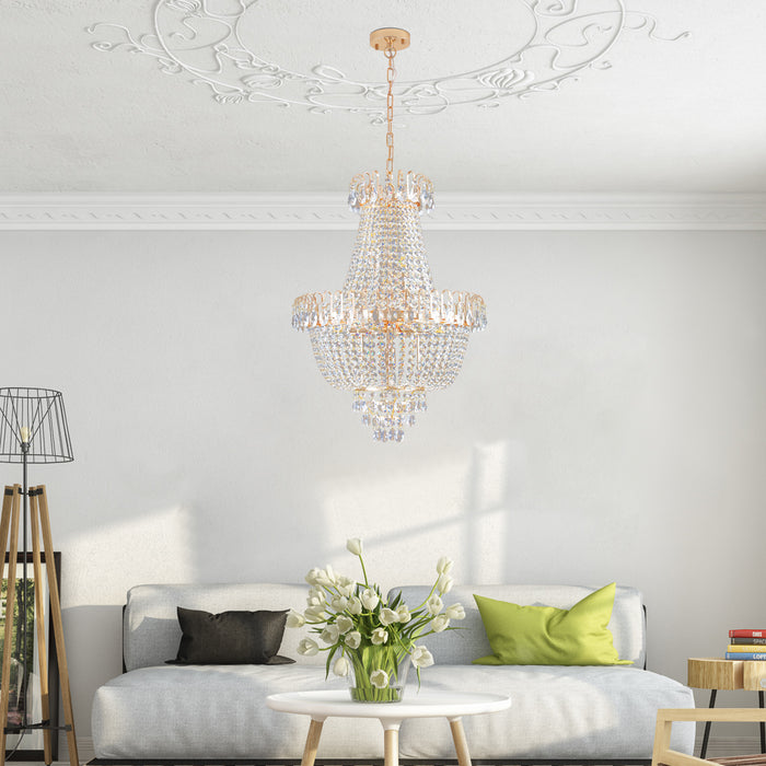 Gold Crystal Chandeliers Large Contemporary Luxury Ceiling Lighting